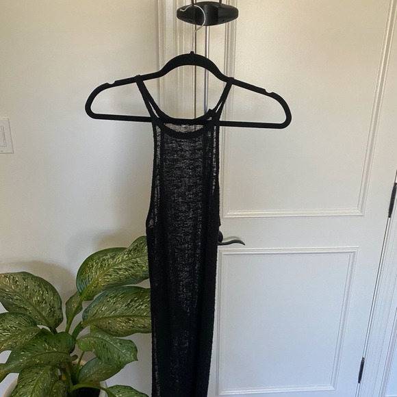 Black Long Knitted Cover-Up - Picture 4 of 5